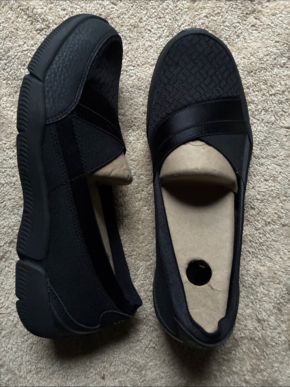 Skechers 7 New Black Memory Foam Flats